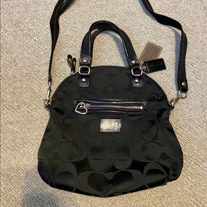 New Coach Black Poppy L1281-F21713 Crossbody Purse